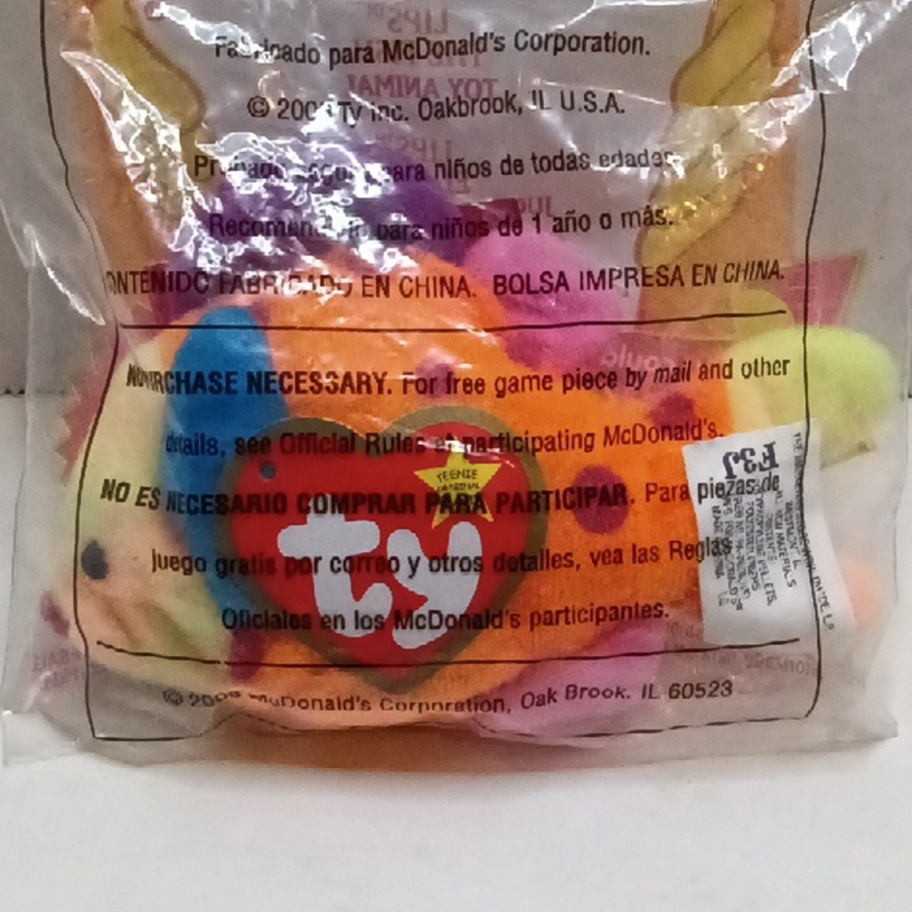 2000 McDonald's ty beanie babies lips the fish - Picture 2 of 2